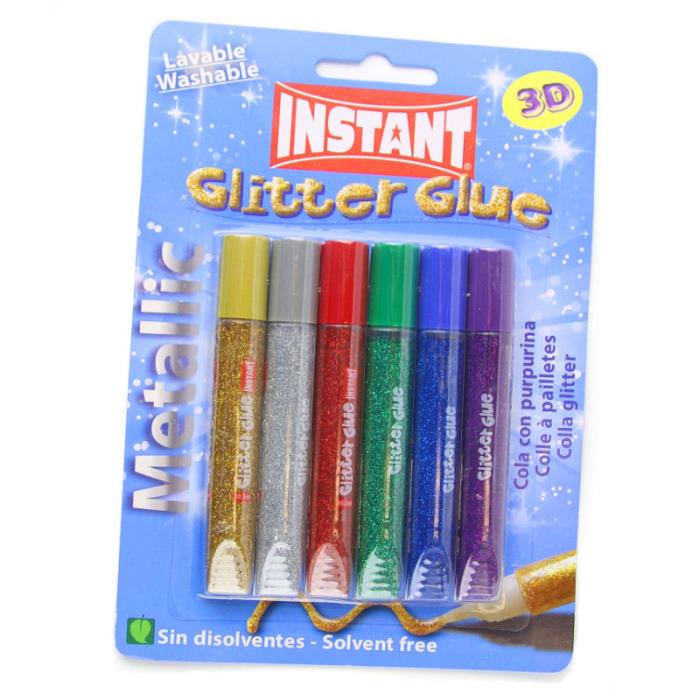 Colla Instant Metallic con brillantini - multipack - Slime