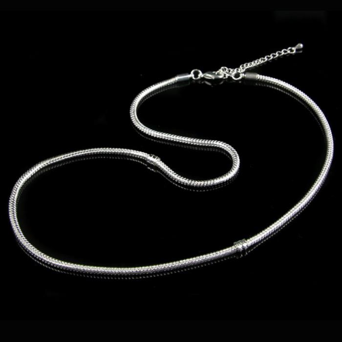 Base collana metallica stile pandora 45cm - Spessore: 3mm