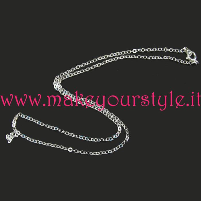 Collana pronta in color argento chiaro - Mod. 09