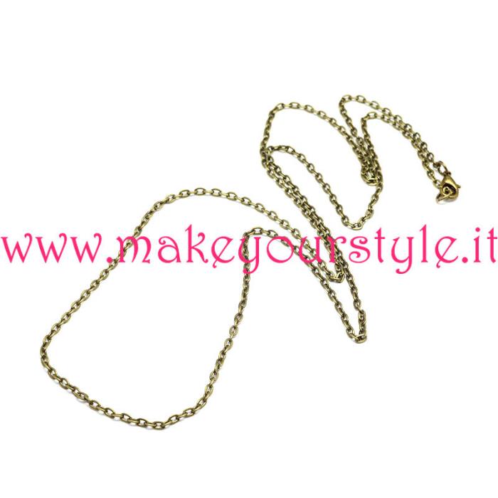 Collana pronta in color bronzo - Mod. 04