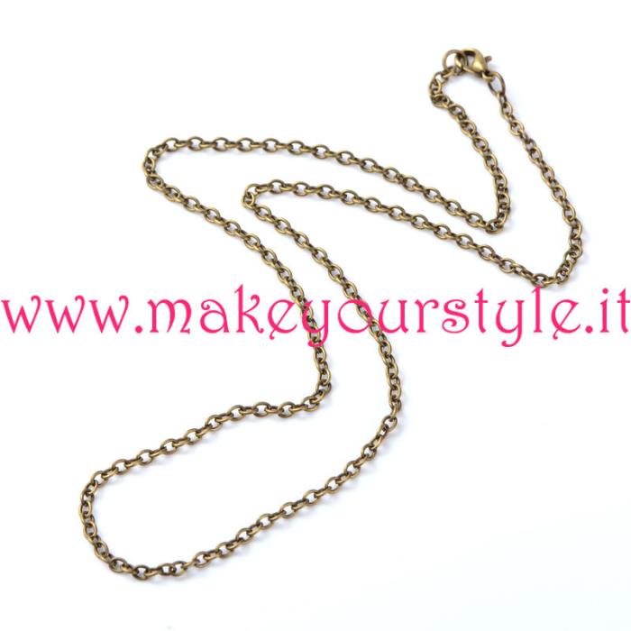 Collana pronta in color bronzo - Mod. 06