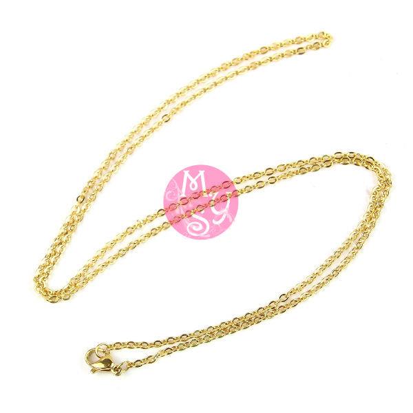Collana pronta in ACCIAIO INOX DORATO - Mod. 02