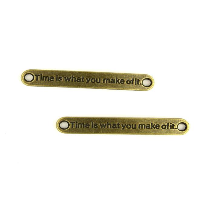 2 Connettore bronzo "Time is what you make of it"