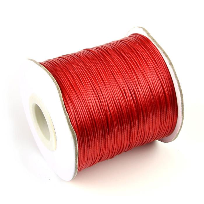 10 metri cordino cerato in poliestere 0,5mm - Colore: ROSSO