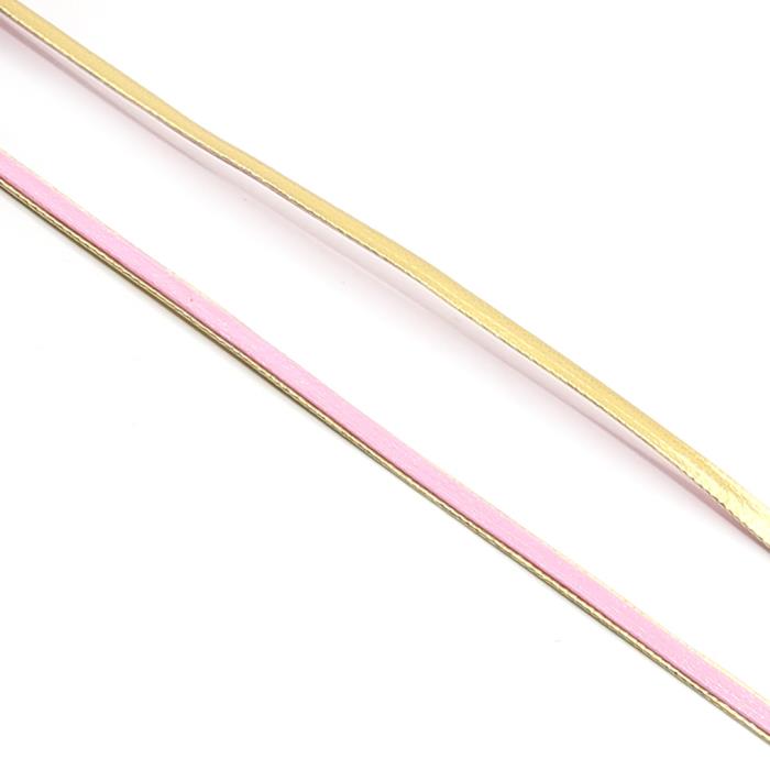 1 metro cordino simil cuoio 3mm  - Colore: ROSA ORO