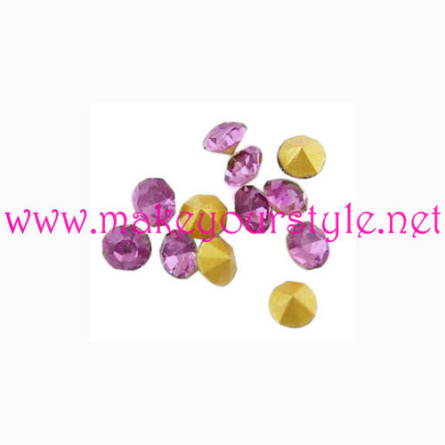 Strass in vetro forma diamante 3,5mm - colore: LILLA