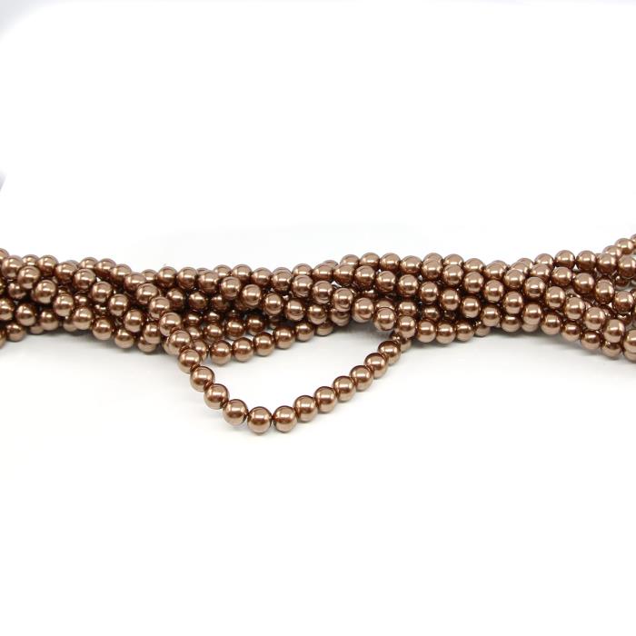 1 filo di perle rinascimento da 6mm - colore: BRONZO
