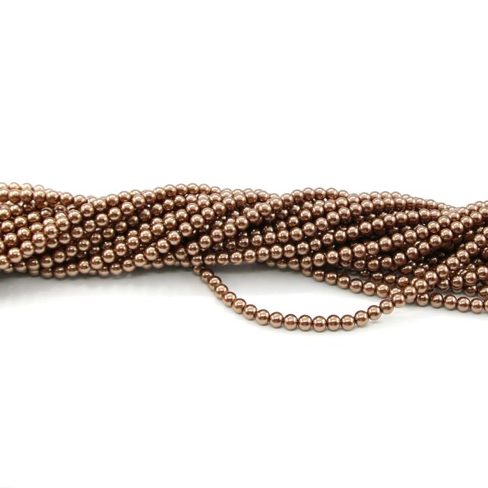 1 filo di perle rinascimento da 8mm - colore: BRONZO