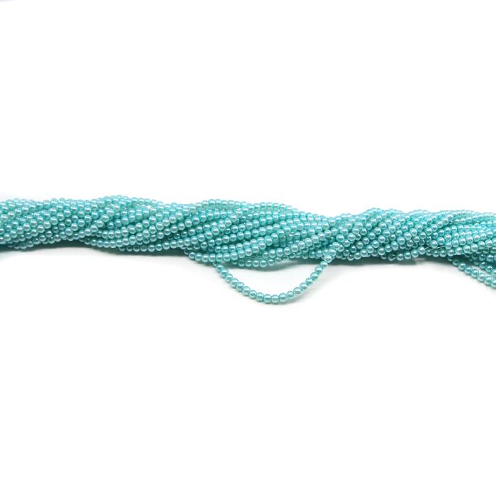 1 filo di perle rinascimento da 4mm - colore: AZZURRO