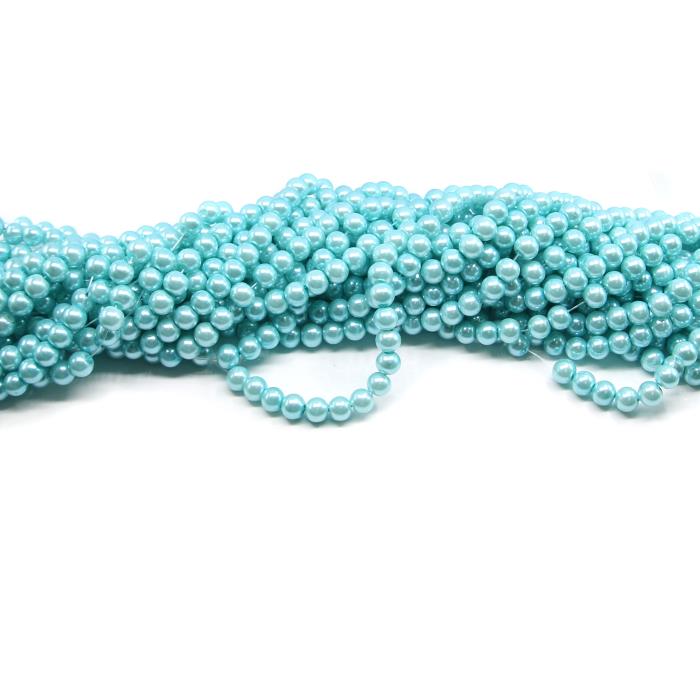 1 filo di perle rinascimento da 8mm - colore: AZZURRO