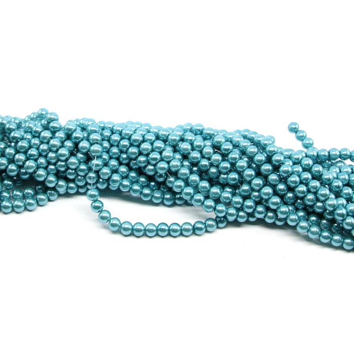 1 filo di perle rinascimento da 8mm - colore: AZZURRO SCURO