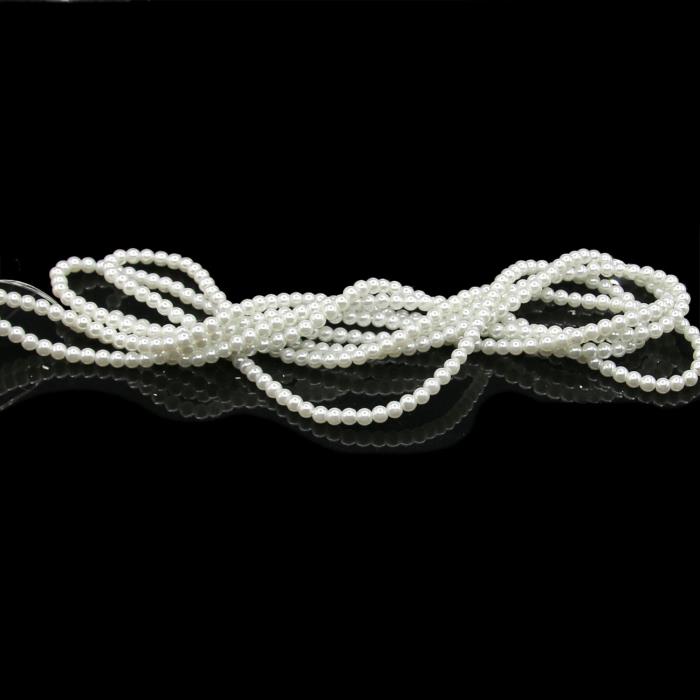 1 filo di perle rinascimento da 4mm - colore: BIANCO