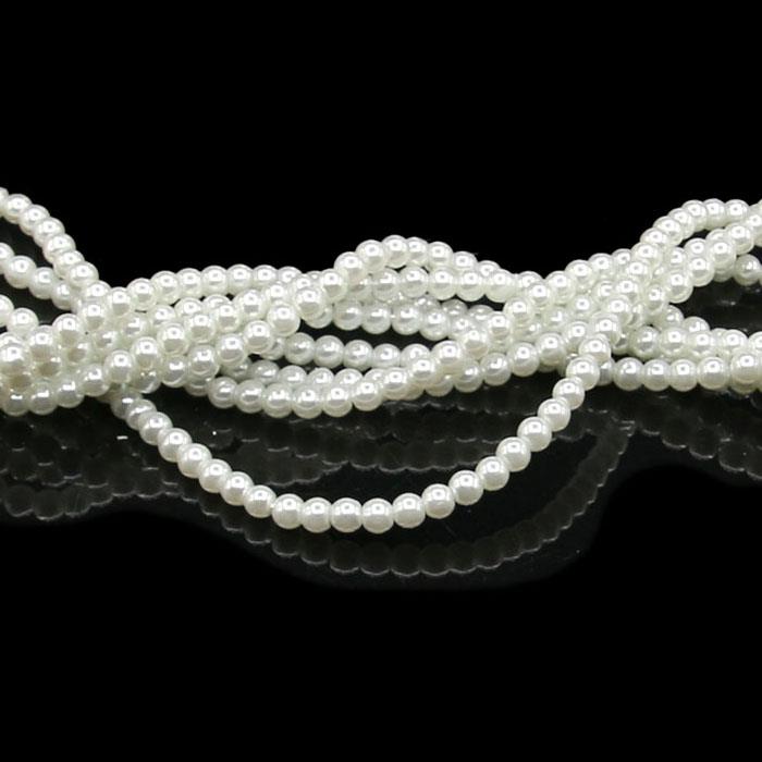 1 filo di perle rinascimento da 4mm - colore: BIANCO