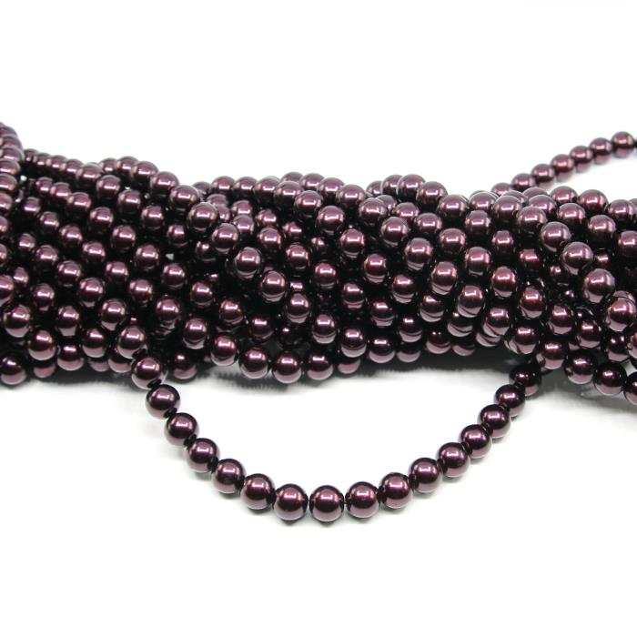 1 filo di perle rinascimento da 10mm - colore: BORDEAUX