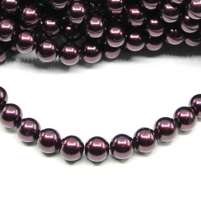 1 filo di perle rinascimento da 10mm - colore: BORDEAUX