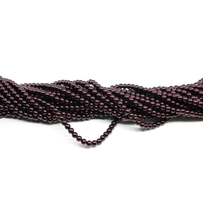 1 filo di perle rinascimento da 6mm - colore: BORDEAUX