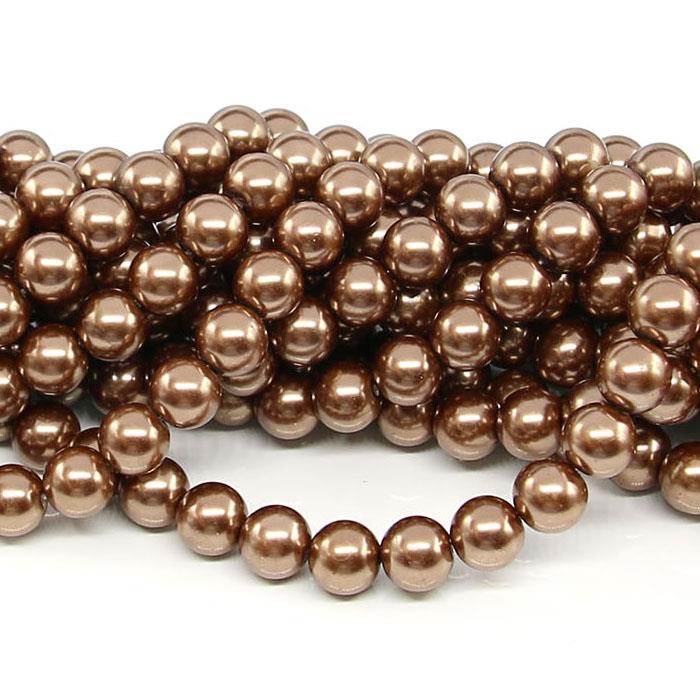 1 filo di perle rinascimento da 10mm - colore: BRONZO