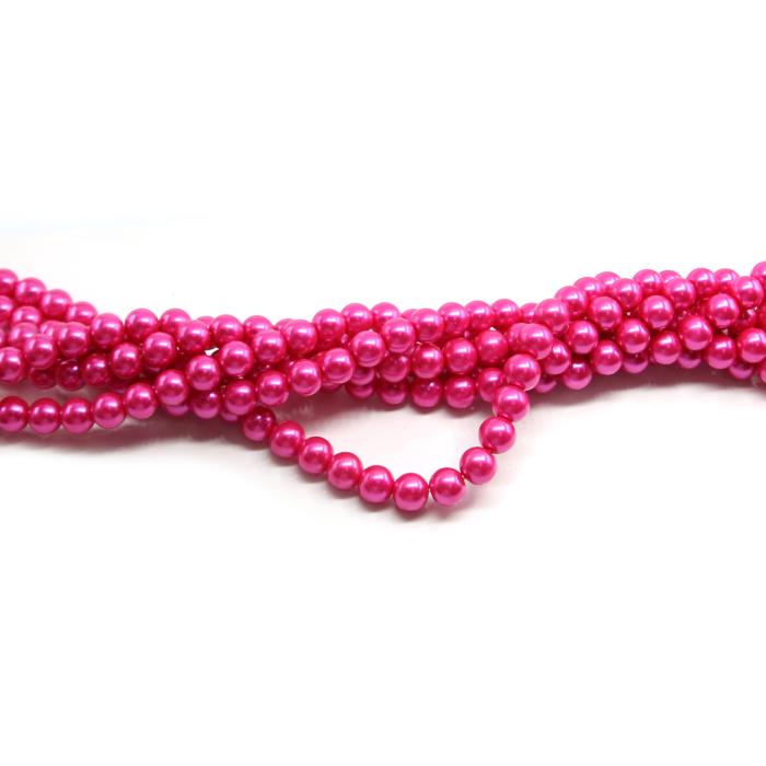 1 filo di perle rinascimento da 10mm - colore: FUCSIA