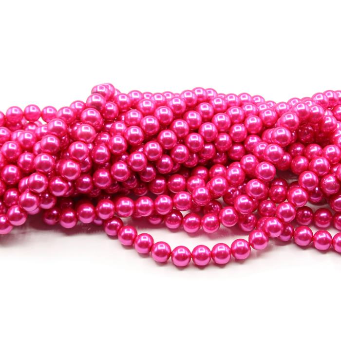 1 filo di perle rinascimento da 12mm - colore: FUCSIA