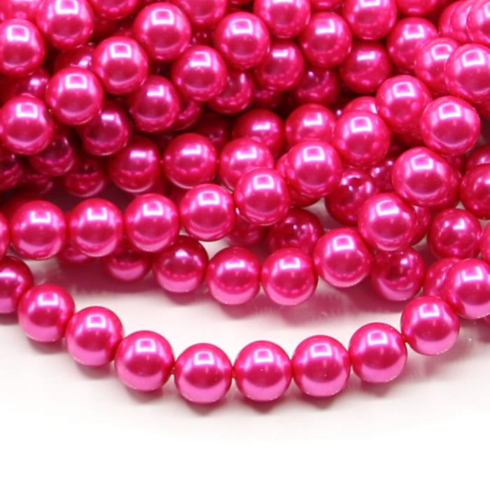 1 filo di perle rinascimento da 12mm - colore: FUCSIA