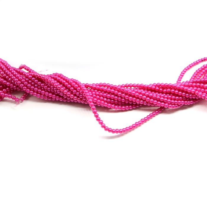 1 filo di perle rinascimento da 4mm - colore: FUCSIA