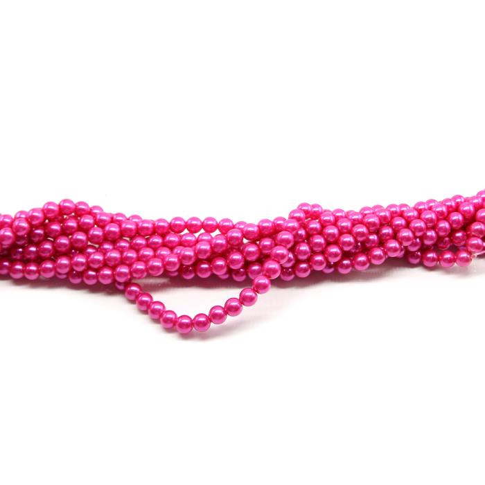 1 filo di perle rinascimento da 8mm - colore: FUCSIA