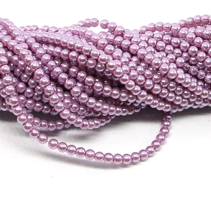 1 filo di perle rinascimento da 4mm - colore: LILLA