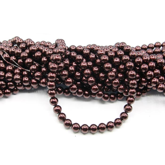 1 filo di perle rinascimento da 12mm - colore: MARRONE