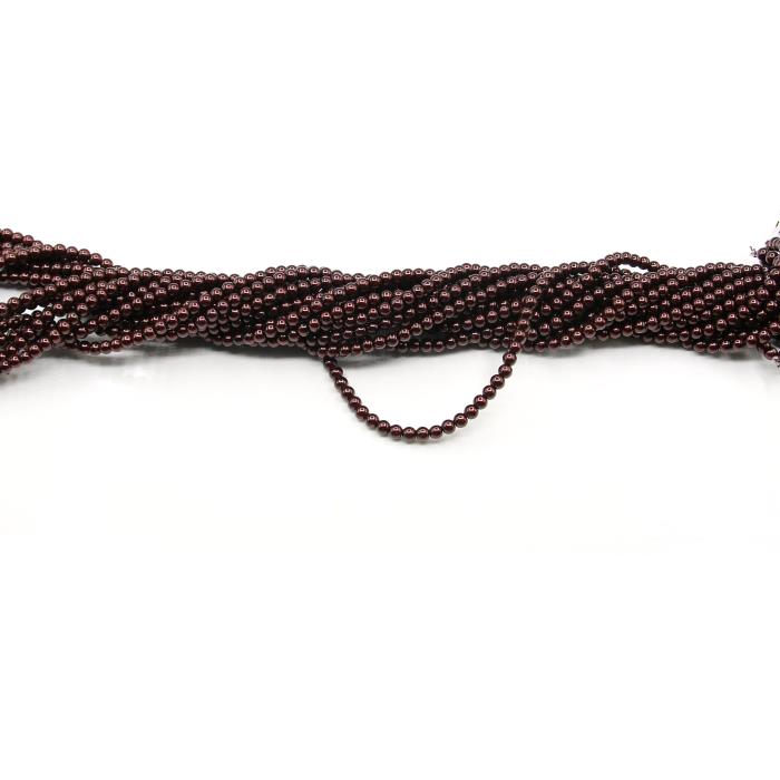 1 filo di perle rinascimento da 4mm - colore: MARRONE