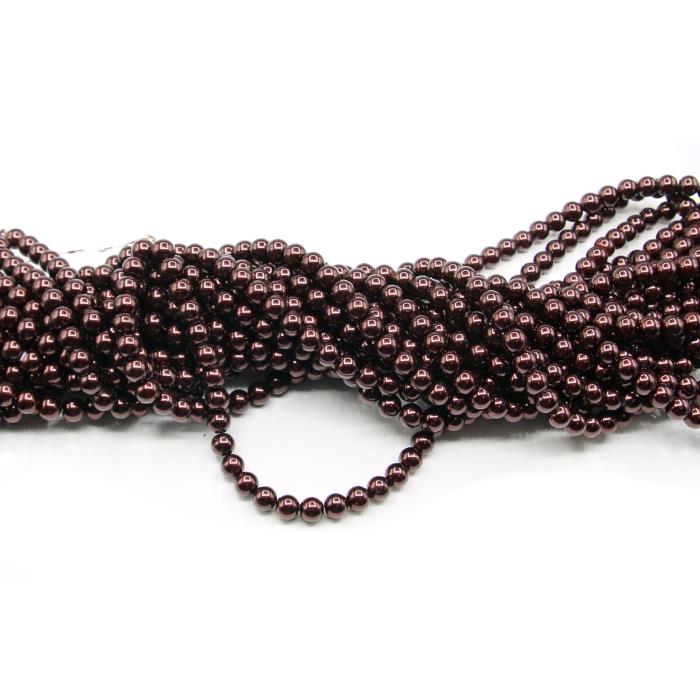 1 filo di perle rinascimento da 8mm - colore: MARRONE