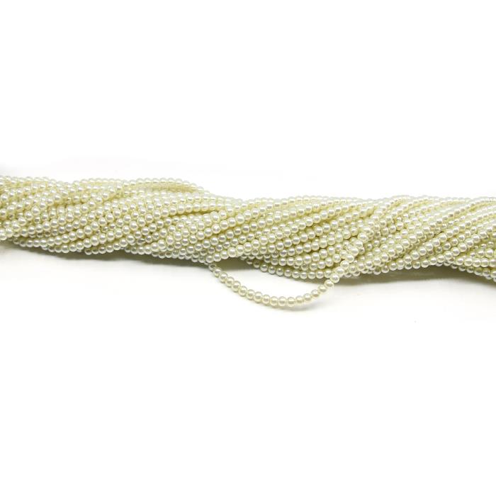 1 filo di perle rinascimento da 4mm - colore: PANNA