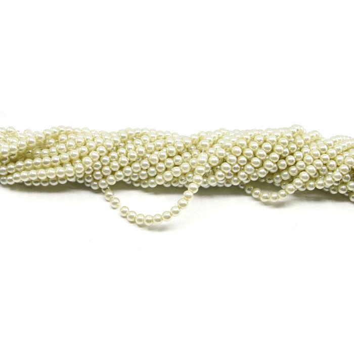 1 filo di perle rinascimento da 6mm - colore: PANNA