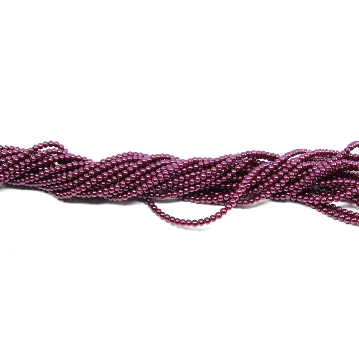 1 filo di perle rinascimento da 4mm - colore: PRUGNA