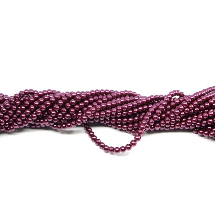 1 filo di perle rinascimento da 6mm - colore: PRUGNA