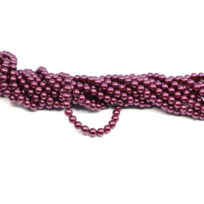 1 filo di perle rinascimento da 8mm - colore: PRUGNA
