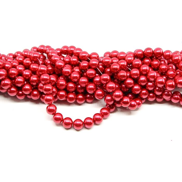1 filo di perle rinascimento da 12mm - colore: ROSSO