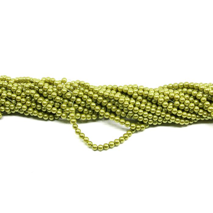1 filo di perle rinascimento da 4mm - colore: VERDE