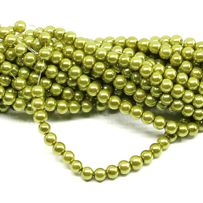 1 filo di perle rinascimento da 4mm - colore: VERDE