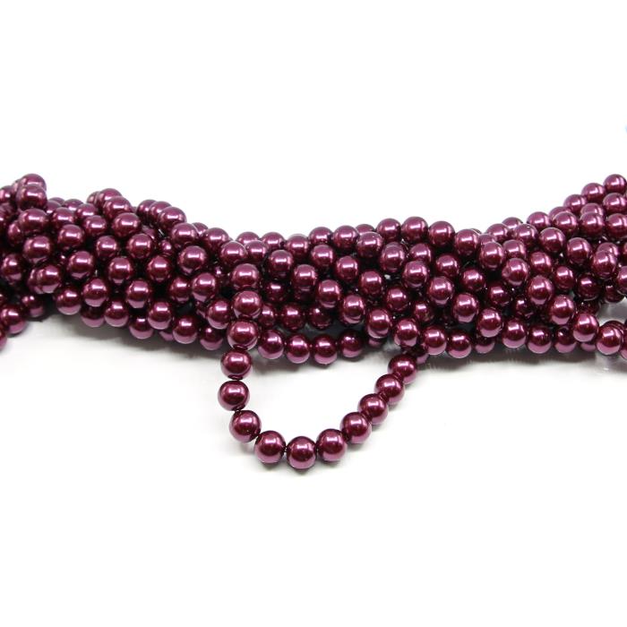 1 filo di perle rinascimento da 10mm - colore: VINACCIA