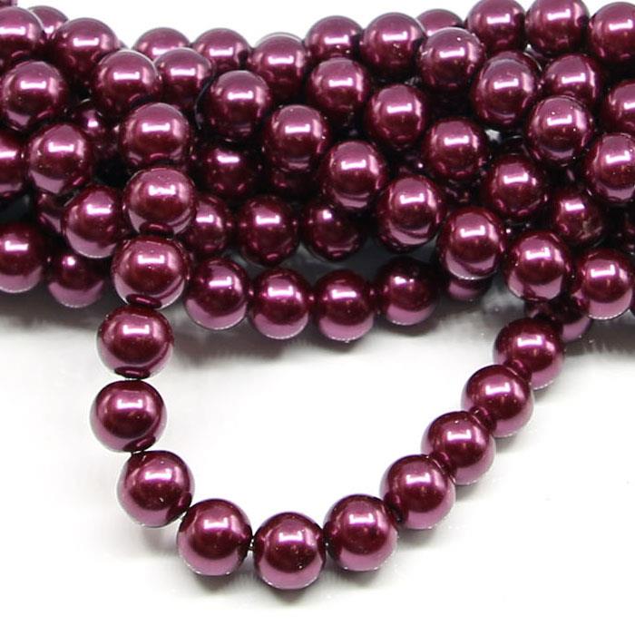 1 filo di perle rinascimento da 10mm - colore: VINACCIA