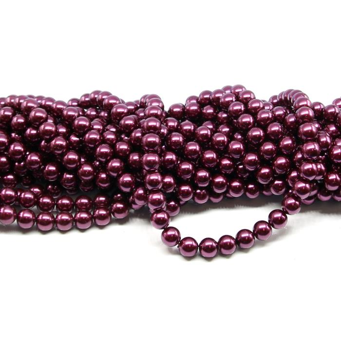 1 filo di perle rinascimento da 12mm - colore: VINACCIA