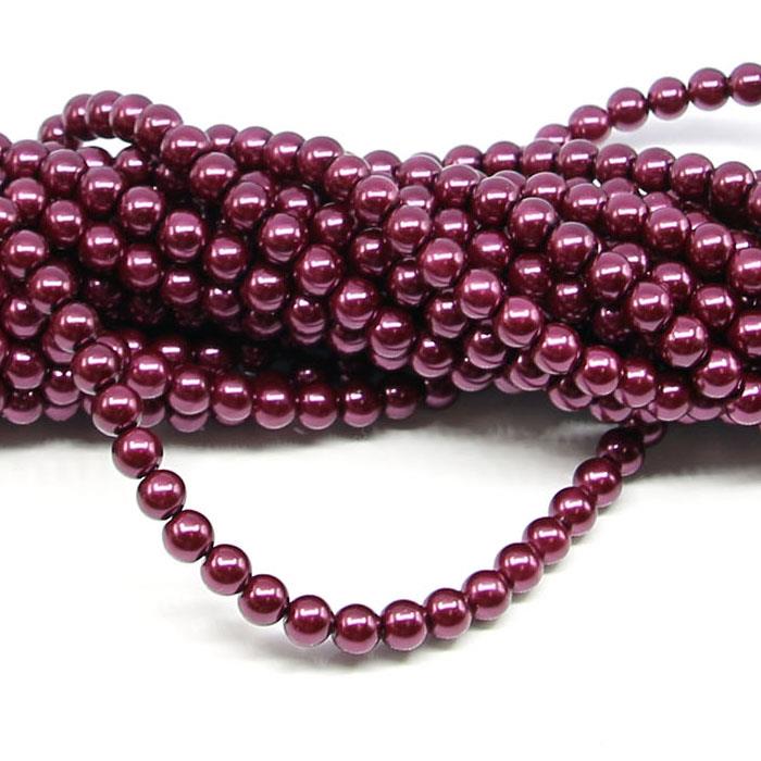 1 filo di perle rinascimento da 6mm - colore: VINACCIA