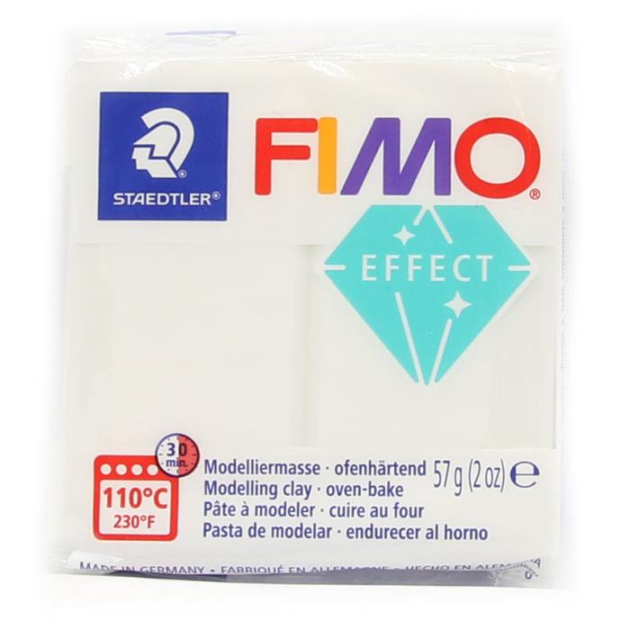 Fimo soft effect 57gr n. 014 - BIANCO TRASLUCIDO - TRASPARENTE