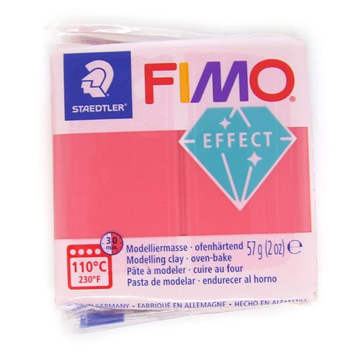 Fimo soft effect 57gr n. 204 - ROSSO TRASLUCIDO