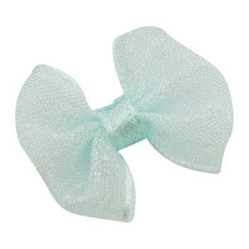 10 Fiocchetti pronti organza - Colore: AZZURRO