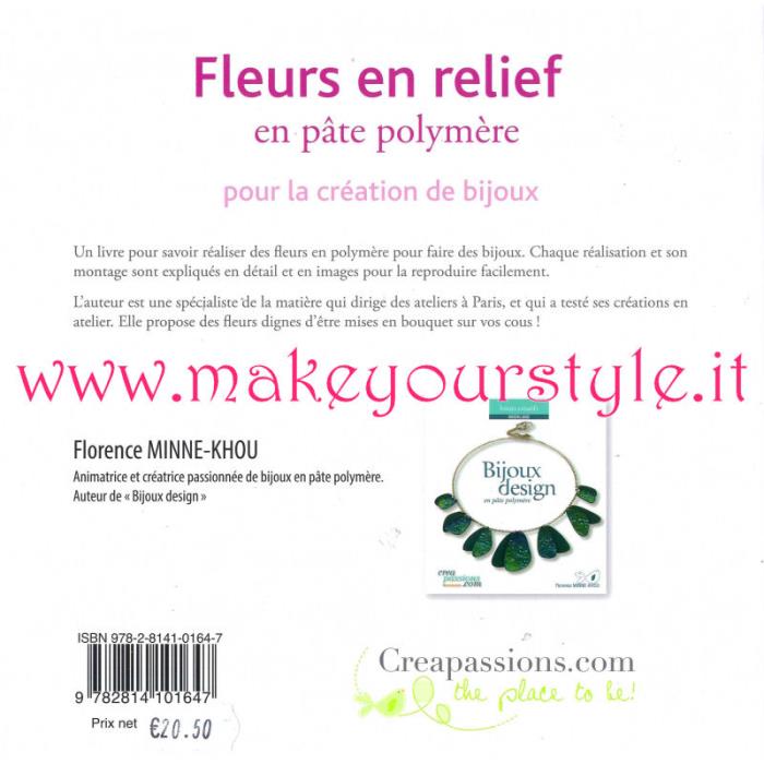 Fleurs en relief en pâte polymère pour la création de bijoux