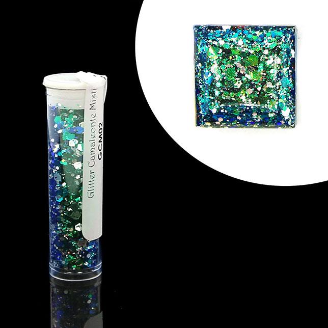 Glitter Camaleonte - Mod. 2 - Colore: Verde-Blu