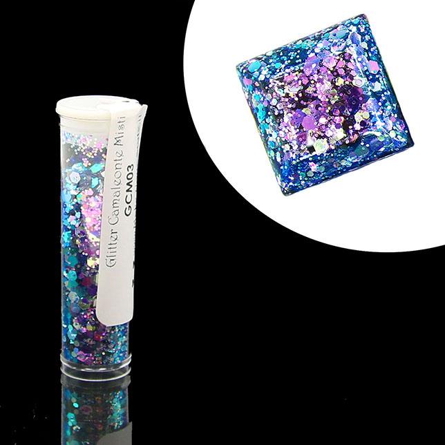 Glitter Camaleonte - Mod. 3 - Colore: Blu-Violetto