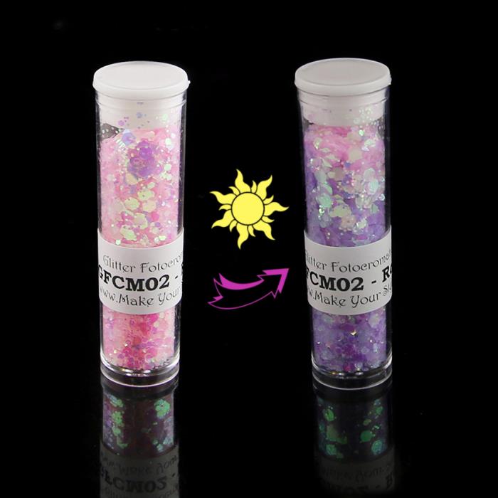 Glitter Fotocromatici Misti - Colore: da Rosa a Viola!