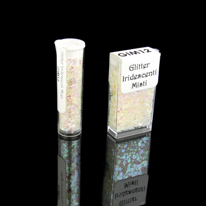 Glitter Iridescenti Misti - Mod. 12 - BIANCO CON RIFLESSI FUCSIA